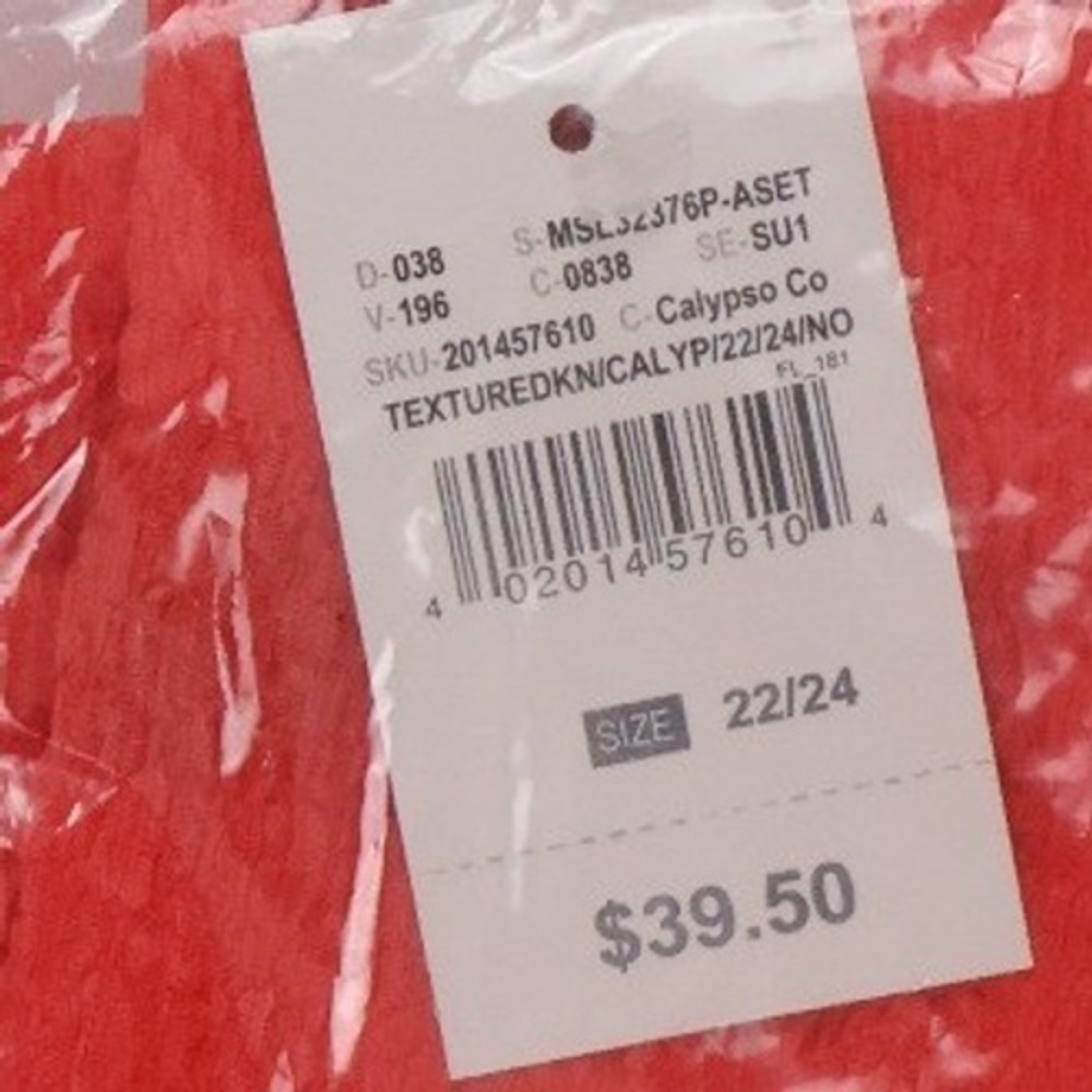 Lane Bryant Womens Skirt Textured Knit Calypso Coral Size 22/24 NWT